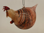Hängendes Huhn aus Glas